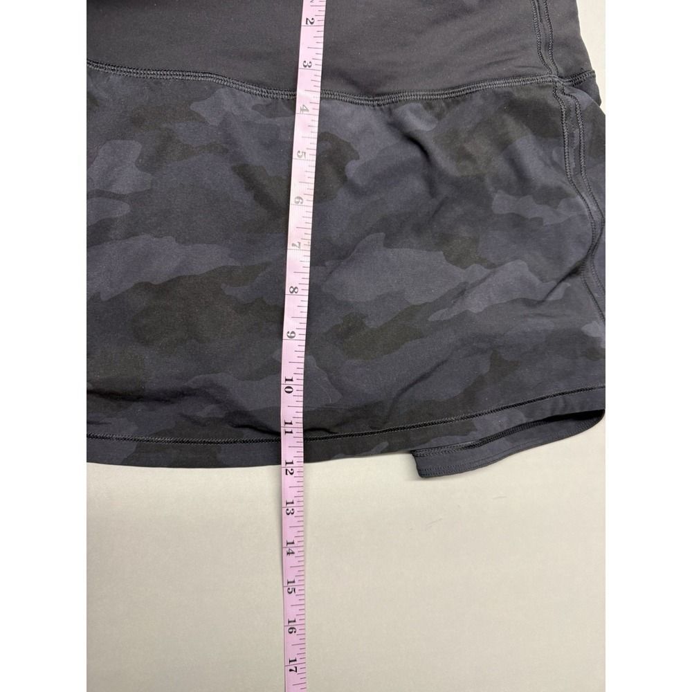 Lululemon Pace Rival Mid-Rise Skirt.Heritage 365 Camo Deep Coal Multi/Black.Sz 4 - Picture 6 of 15